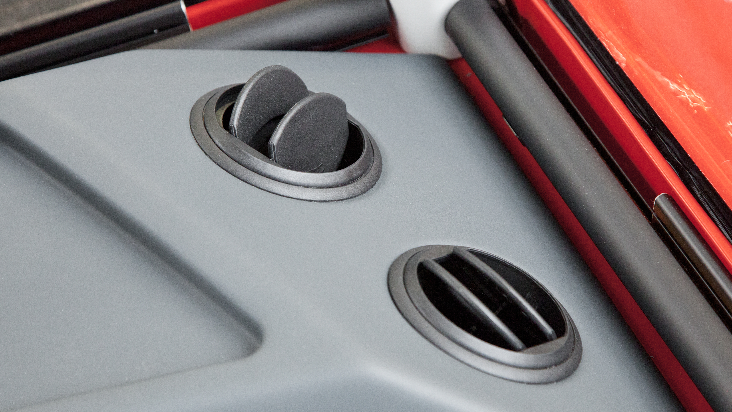 Air exhaust detail in cab